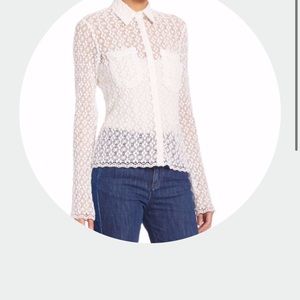 See By Chloe white lace shirt